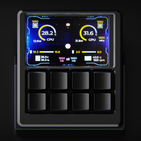 8-Key Programmable Macro Pad with Display for PC & Mac – NexMacro Core 8