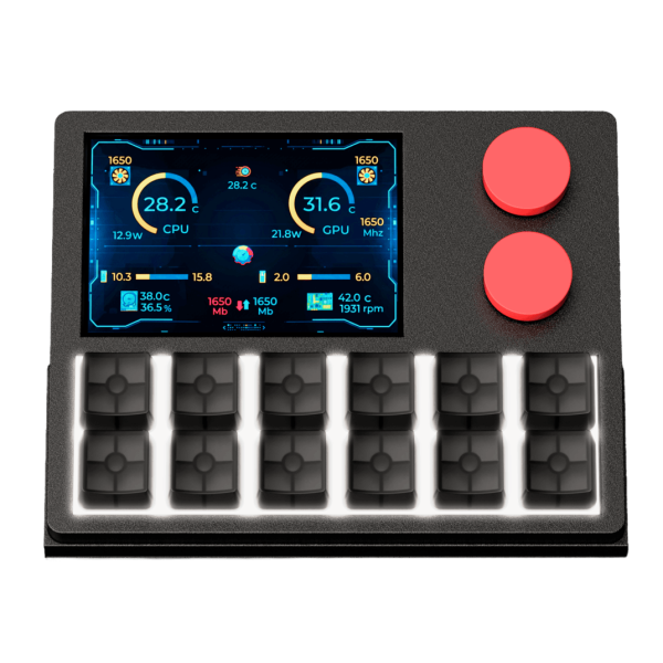 12-Key Programmable Macro Pad with Display for PC & Mac – NexMacro