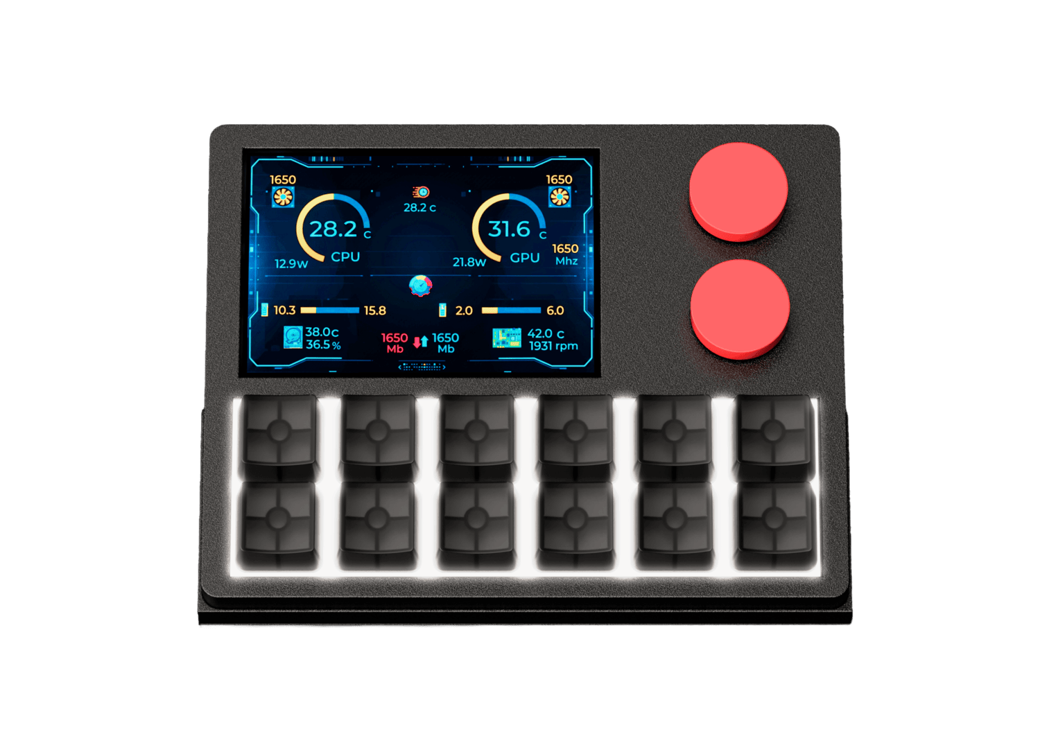 12-Key Programmable Macro Pad with Display for PC & Mac – NexMacro ...