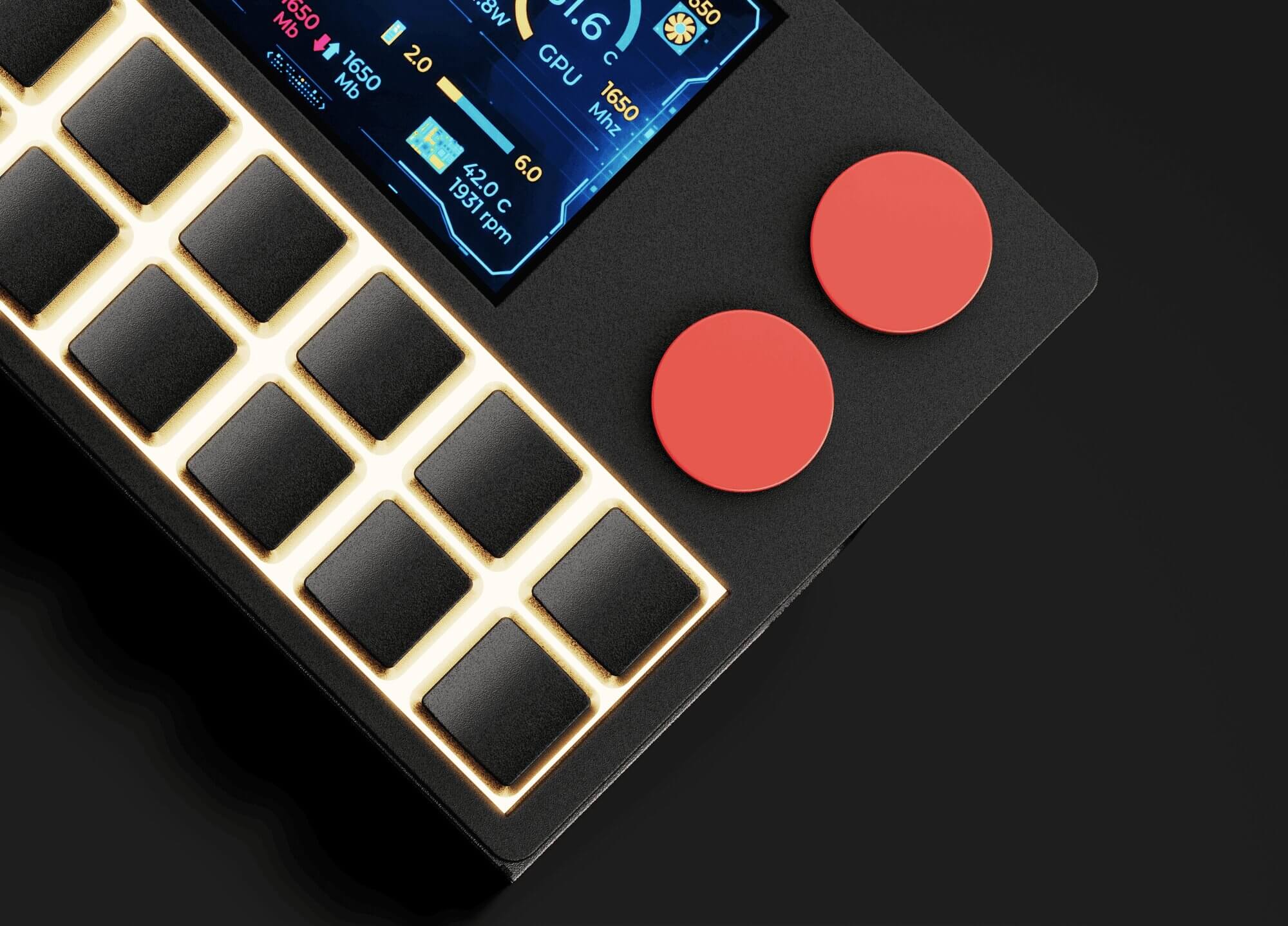 NexMacro programmable macro keypad with display and MX-style key switches
